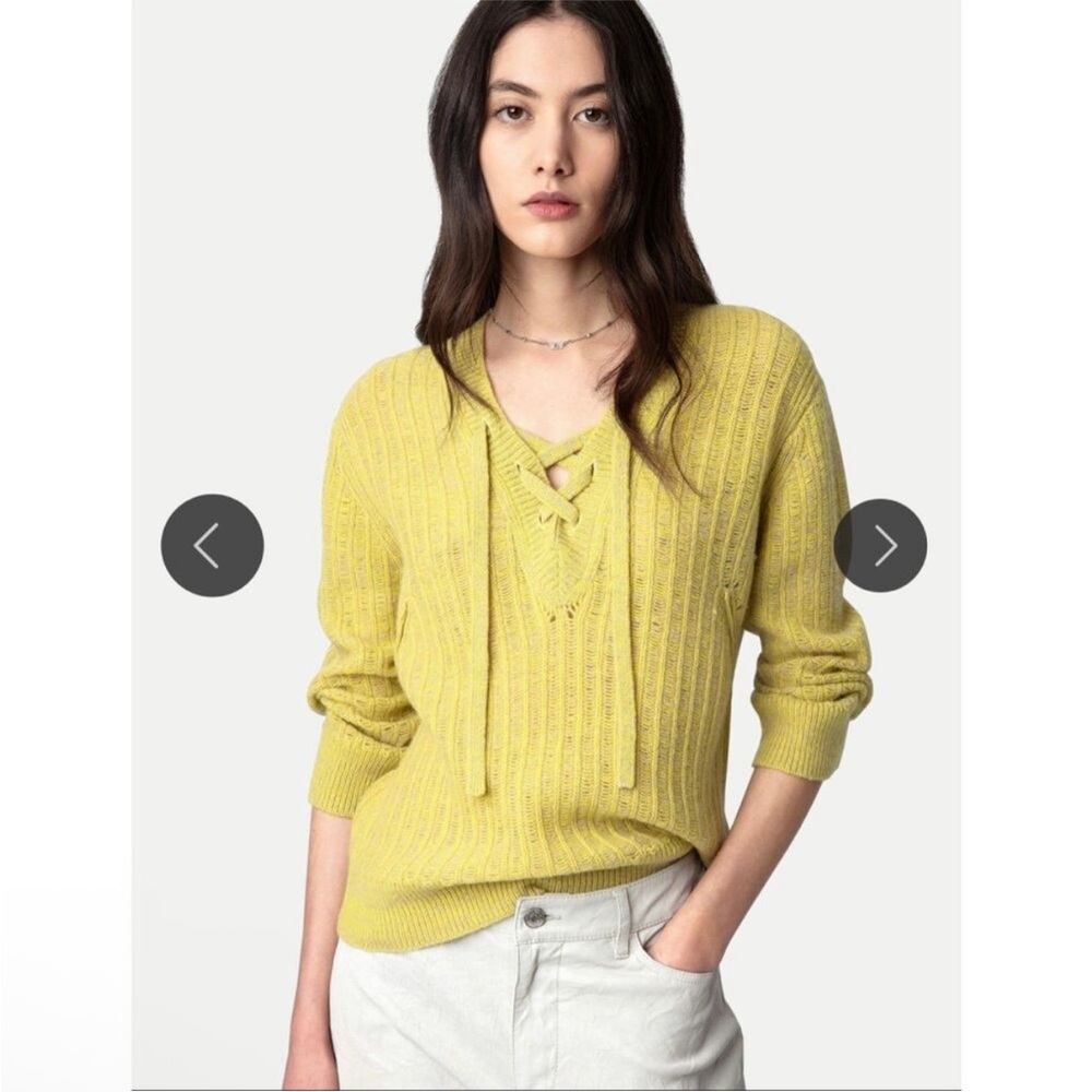 Zadig & Voltaire Fanny lace up Sweater nwt